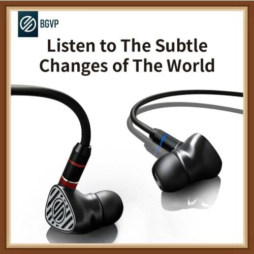BGVP DN3 1DD+1BA Hybrid Dynamic Balanced Armature Headset Heavy Bass HIFI Music Monitor Audiophile MMCX Earphone Earbuds DM8 Q2S