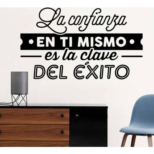 Spanish Inspirational Sentences Wall Decal Positive Quotes Vinyl Wall Sticker Art Decals For Spanish Home Decoration Murals