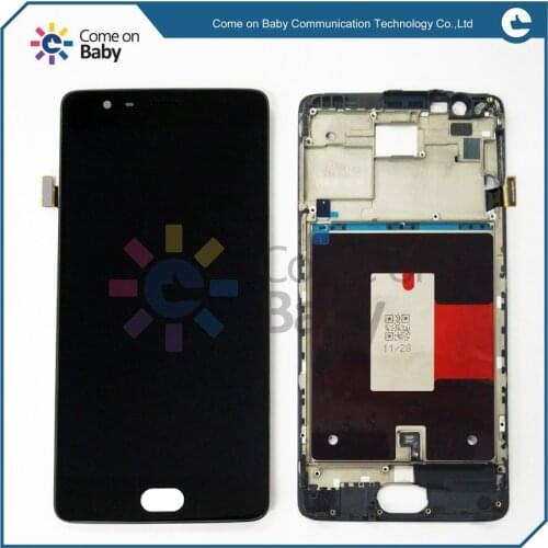Quality For one plus 3 three oneplus 3 A3000 1+3 LCD display Touch Screen with Digitizer full assembly with frame repair parts