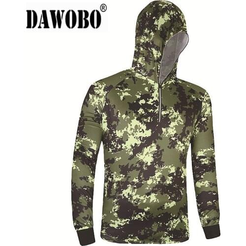 Camouflage Outdoor men fishing clothes breathable quick dry Anti Sai UV Anti mosquit long sleeve Hoodies women fishing Shirts