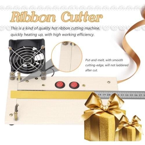 KKMOON Hot Ribbon Cutting Machine Home Use Mini Hot Ribbon Cutter Machine DIY Rope Band Craft DIY Manual Cutting Tool