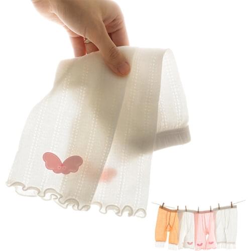 Girls leggings thin summer children clothing stretch hollow lace soft cotton comfortable pants for kids baby girl children