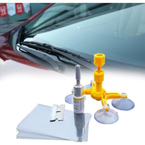Car Windshield Repair Kit Quick Fix Car Cracked Glass Windscreen Repair Tool Kit Resin Sealer DIY Auto Window Screen Polishing