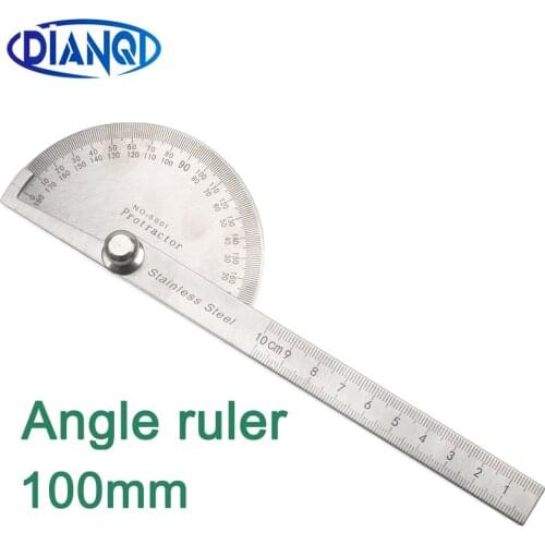 Stainless Steel 180 degree Protractor Angle Finder Rotary Measuring Ruler Angle ruler 100mm , 10cm LUBAN