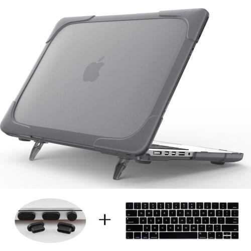 New Shockproof Outer cover Case Foldable Stand For Macbook Air Pro Retina 11 12 13 inch Touch Bar A2159 A1932 A2179 2020 A2289