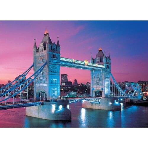 2000 Pieces Adult Puzzle London Bridge Puzzle Home Painting Puzzle Decompression Toy Gift World Masterpiece Children Puzzle