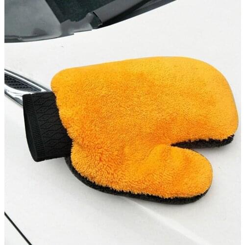 Soft Coral Fleece Car Washing Gloves Clean Window Door Velvet Water Absorption Soft Care Furniture Glass Dust Cleaning Washer
