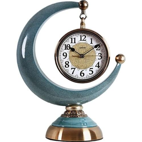 HOT LARGE SIZE RESIN EUROPEAN TABLE CLOCK PREMIUM HOME DECORATION DESK CLOCK CREATIVE LIVING ROOM BEDROOM OFFICE TABLE WATCH