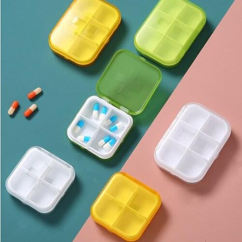 Portable Pill Box Travel Medicine Storage Pill Case Organizer Drug Container Tablet Dispenser Plastic Independent Lattice