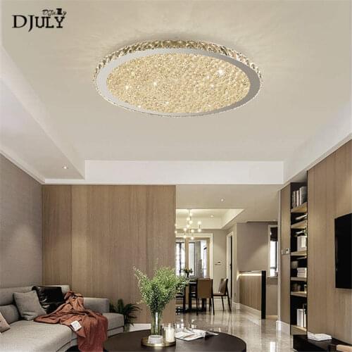 Nordic luxury crystal Ultra-thin led ceiling lamp for living room bedroom villa home deco round light fixtures indoor luminaire
