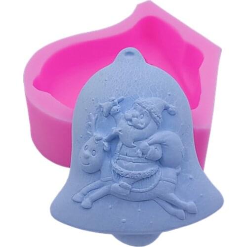 Santa Claus Design Soap Mold Christmas Silicone Mold for Soap Making Decorating Scented Wax Craft Mould