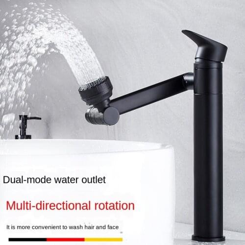 Copper Household 360 Degree Rotating Faucet Wash Basin Washbasin Wash Basin Bathroom Basin Hot and Cold Faucet bathroom faucets