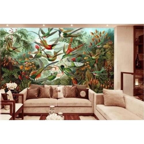 Tropical Birds Wall Paper Mural Photo Wallpaper Contact Paper 3d Wall Murals Luxury Home Decor Canvas 3d Photo Wallpaper Nature