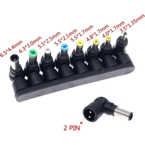 Universal 2Pin Laptop Adapter Charger DC Tips Connectors One end USB One end 2 Pin Jack Male Connector