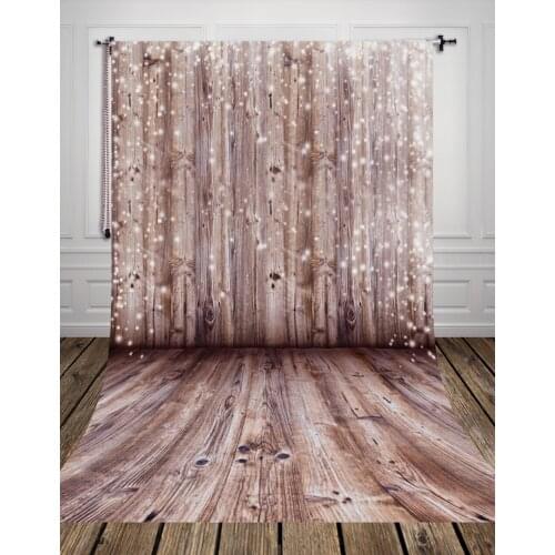 Vertical Hot Sale Art Fabric Photo Studio Wood Floor Backdrops PC Painted Christmas Snow Backgrounds D-9928