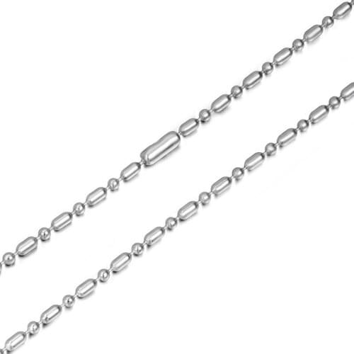 Women And Men Necklace Accessories Beads Chain Stainless Steel Chain High Quality Never Fade