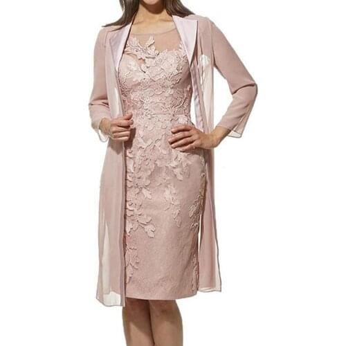 2Pcs/Set Women Dress Embroidery Pattern Lace Long Sleeve Dress Sexy Breathable Knee Length Dress Cardigan Dress Female Vestidos