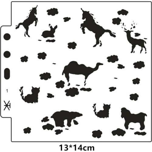 Wholesale Zoo shield DIY cake scrapbook stencils hollow Embellishments printing lace ruler Valentines Day