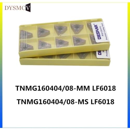 10PCS DESKARTNMG160404 / 160408-MM / MS LF6018 Inserting tool for turning CNC carbide insert Indexable for stainless steel