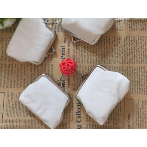 120pcs DIY White Pure Canvas Storage Bags Girls Children Coin Purse Wallet Blank Plain Gift Clutch Organizer Bags #31006