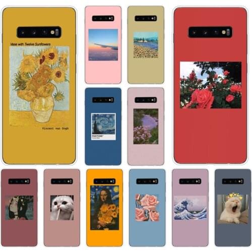 29AS Vingate Vincent Van Gogh Pantone Aesthetic art Soft Silicone Tpu Cover phone Case for Samsung Galaxy S10 S20 Plus case