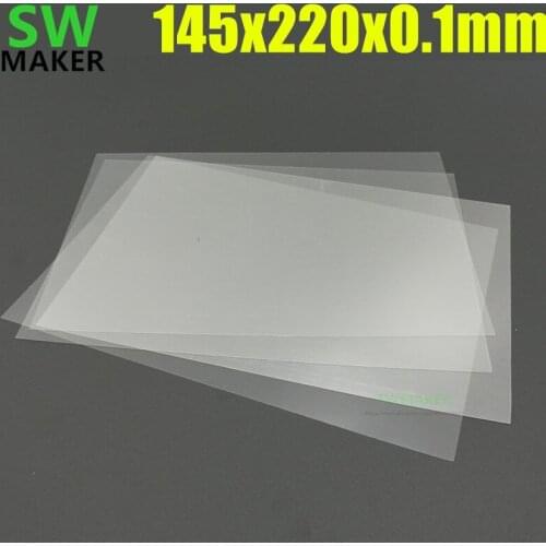 4pcs 145x220mm 0.1mm thickness FEP Replacement Sheet 0.1mm Thick ptfe Film for Wanhao Duplicator 7 D7 / Photon