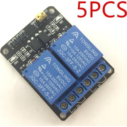 5PCS Smart Electronics 2Channel 5V 2-Channel Relay Module Shield ARM PIC AVR DSP Electronic With Optocoupler for arduino DIY KIT