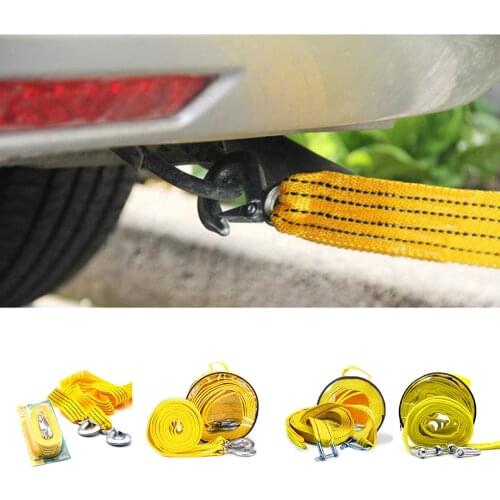Towing Rope Pulling Strap with Hooks Car Selfdriving Emergency Heavy Leash Road Truck Cable