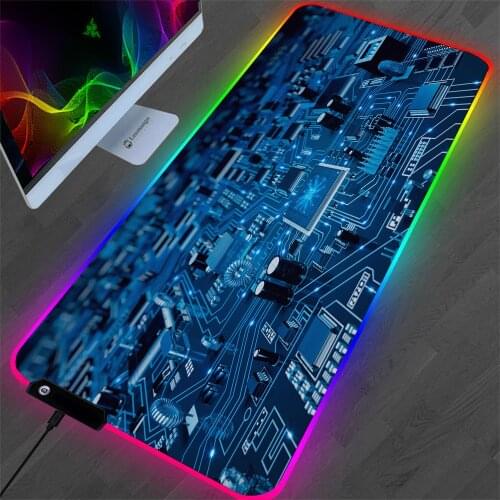 RGB Luminous Mouse Pad Large Gaming Gaming Desktop Pad Computer Notebook Charging Symphony Table Mat Large Waterproof Mouse Pad