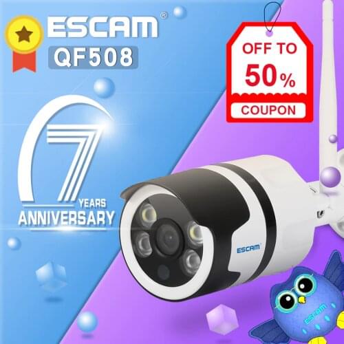 ESCAM QF508 HD 1080P Wireless Wifi IP Camera Outdoor Waterproof Surveillance Security Cameras Infrared Bulllet Camera