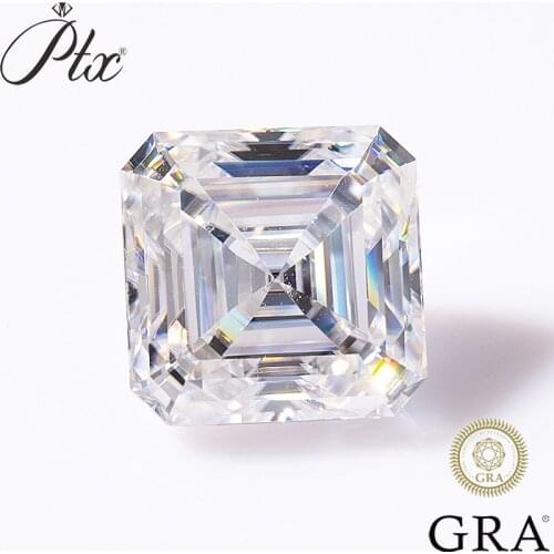 Loose Gemstones Moissanite Stones 4-9.6 mm D Color VVS1 Top Selling Asscher Shape Diamond Excellent Cut Pass Diamond Tester Hot