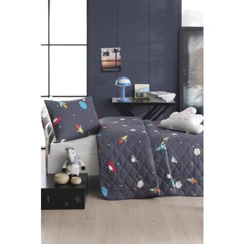 %100 Cotton Natural Quilted Bed Cover Set Boys Girls Children Bedding Set Single Blue Color bed blanket Bed Linen Bedding Set