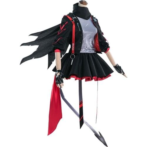 Anime Game Arknights W Chika Cosplay Costume Jacket Skirt Vest Scarf Tail Daily Carnival Party Festival Uniform Brand New