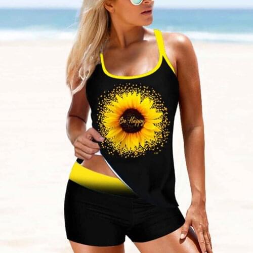 Swimsuit High Waist Plus Size Bathing Swimwear For Women Summer Casual Ladies Breathable Bathing Clothing Print Bikini