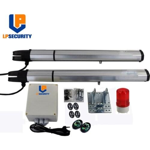 LPSECURITY 24V Heavy Duty Remote Control Swinging Gate Openers & Closers (sensor,lamp,keypad,gsm,button optional)