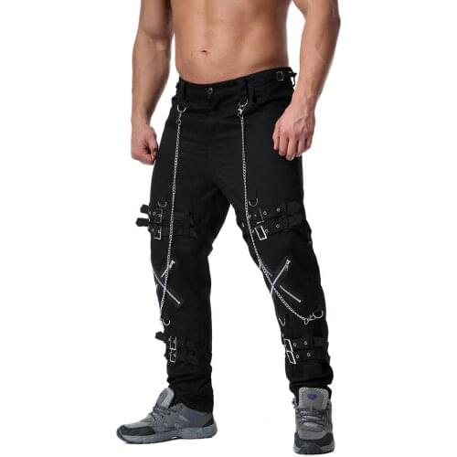 2019 new men spring pants mens cargo pants muti zippers baggy trousers street sweatpants drop shipping LBZ37