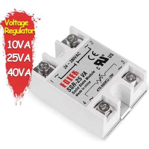 Single Phase Solid State Relay SSR-10 VA 25VA 40VA Volt Shift Voltage Regulator Module Power Regulator Fully Isolated Resistance