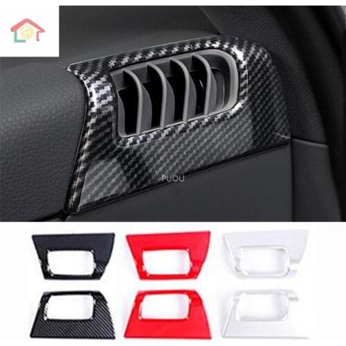 Car Front Both Side Air Conditioning Outlet Frame Decoration Sticker Trim For Porsche Cayenne 2018-19 Interior Accessories