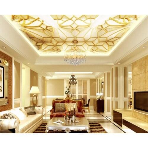 Custom photo wallpaper European luxury classical living room ceiling art ceiling wall murals wallpaper papel de parede Beibehang