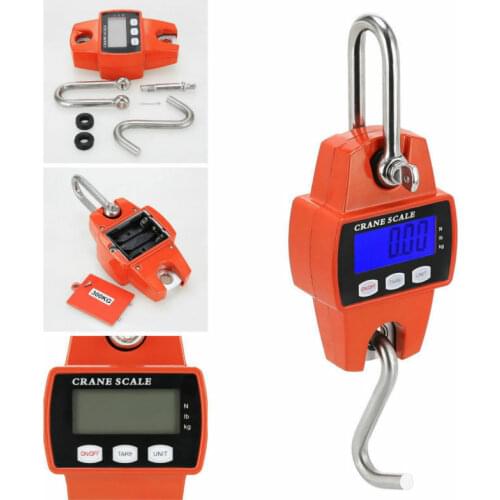 300KG/660LBS Mini Crane Scale Portable LCD Digital Electronic Balance Hanging Scales Heavy Duty Weight Tool for Home Farm Market