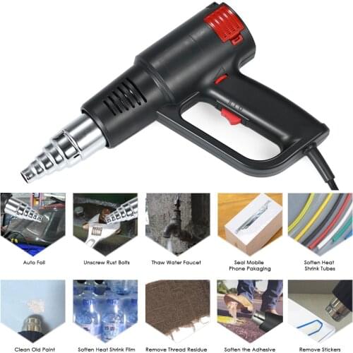 2000W Industrial Fast Heating Hot Air Gun High Quality Handheld Heat Blower Electric Adjustable Temperature Heat Gun Tool