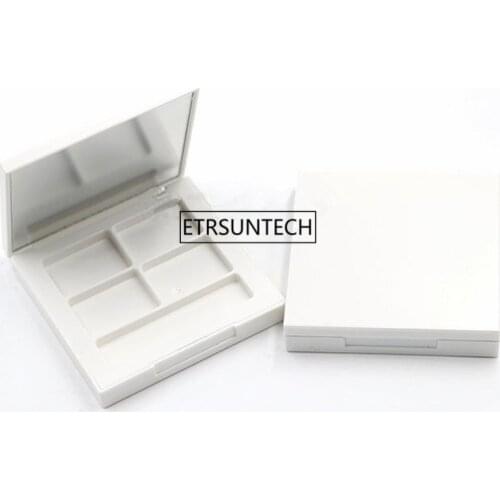 100pcs Eye Shadow Empty white Palette DIY Palette Eyeshadow Case Cosmetic Containers Make up with Mirrors F2191