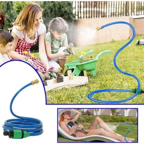 Hose Watering Tube Line Garden Swimming Pool Fast Cooling 2M/3M Sprayer Outdoor Spray Tube with Connector Nozzle Irrigation