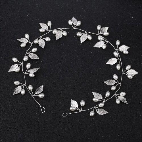 Bridal Hair Band Imitation Pearl Headband Wedding Hair Accessories Ornaments Various Color MPwell