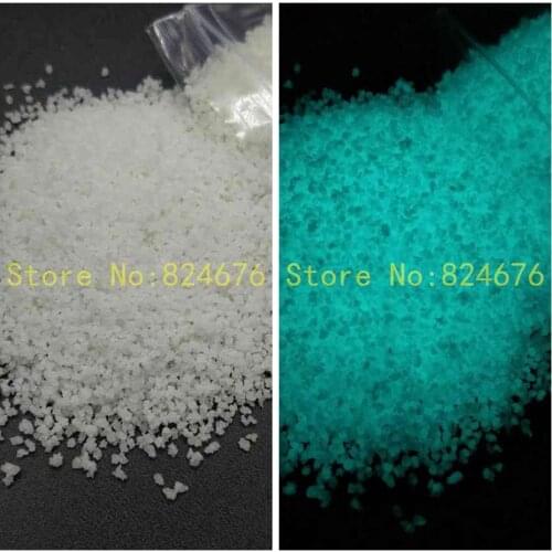 Glow in the Dark Sand Phosphor Sand Stone Bright Blue-green DIY Nail Glitter Decoration Luminous Sand for Park Yard Party