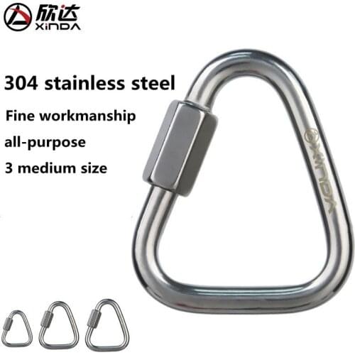 304 stainless steel triangle connecting ring Meilong lock Meilong lock triangle lock rock climbing equipment fast security