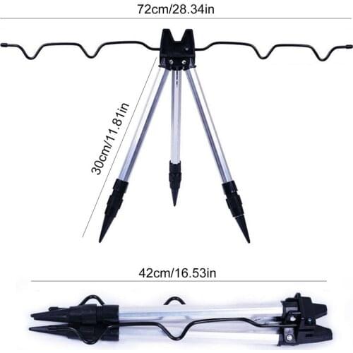 Fishing Rods Support Multifunction Telescopic Rod Holder Foldable Adjustable Outdoor Fishing Equipment Tripod Fishing Rods Stand