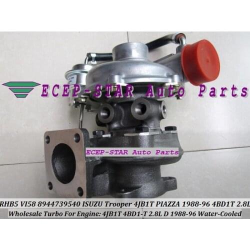 Water Cooled Turbo RHB5 VI58 8944739540 VD130047 8970192920 VI35 For ISUZU For Holden Trooper 4JB1T PIAZZA 88-96 4BD1T 2.8L 97HP