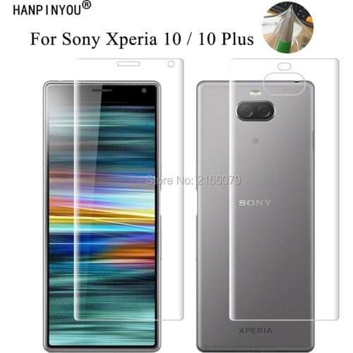 For Sony Xperia 10 / 10 Plus Soft TPU Front Back Full Cover Screen Protector Transparent Protective Film + Tools (Not Glass)