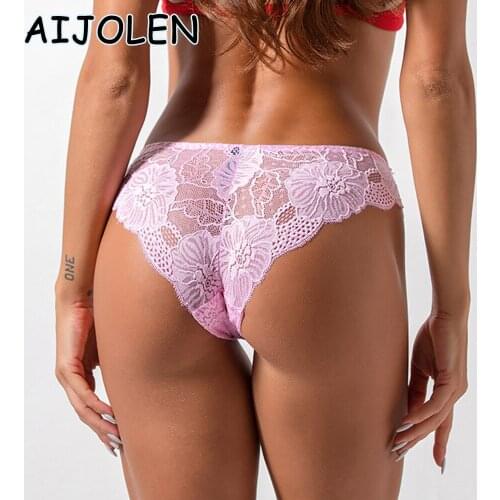AIJOLEN Womens Lace Underpants Solid Color Womens Sexy Panties Soft Hollow Flower Underwear Large Size Briefs